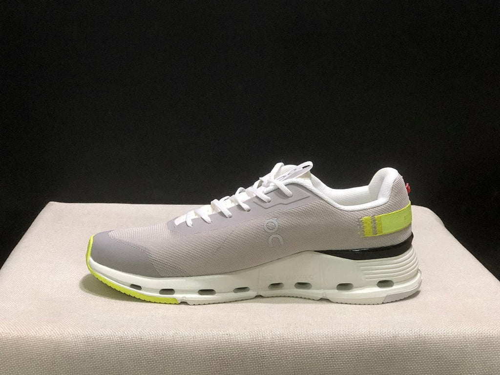 On Cloudnova Form 2 Sneakers, Grey and Fluorescent Green