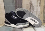 Jordan 3 Black and Sail Low-Top Sneakers