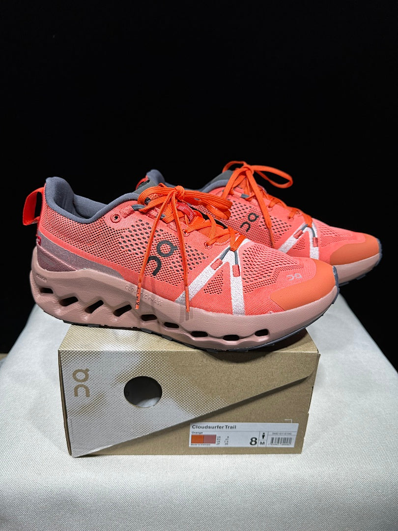 On Cloudsurfer Trail Running Shoes in Orange