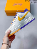Nike Air Force 1 '07 Low White Purple Gold Sneakers