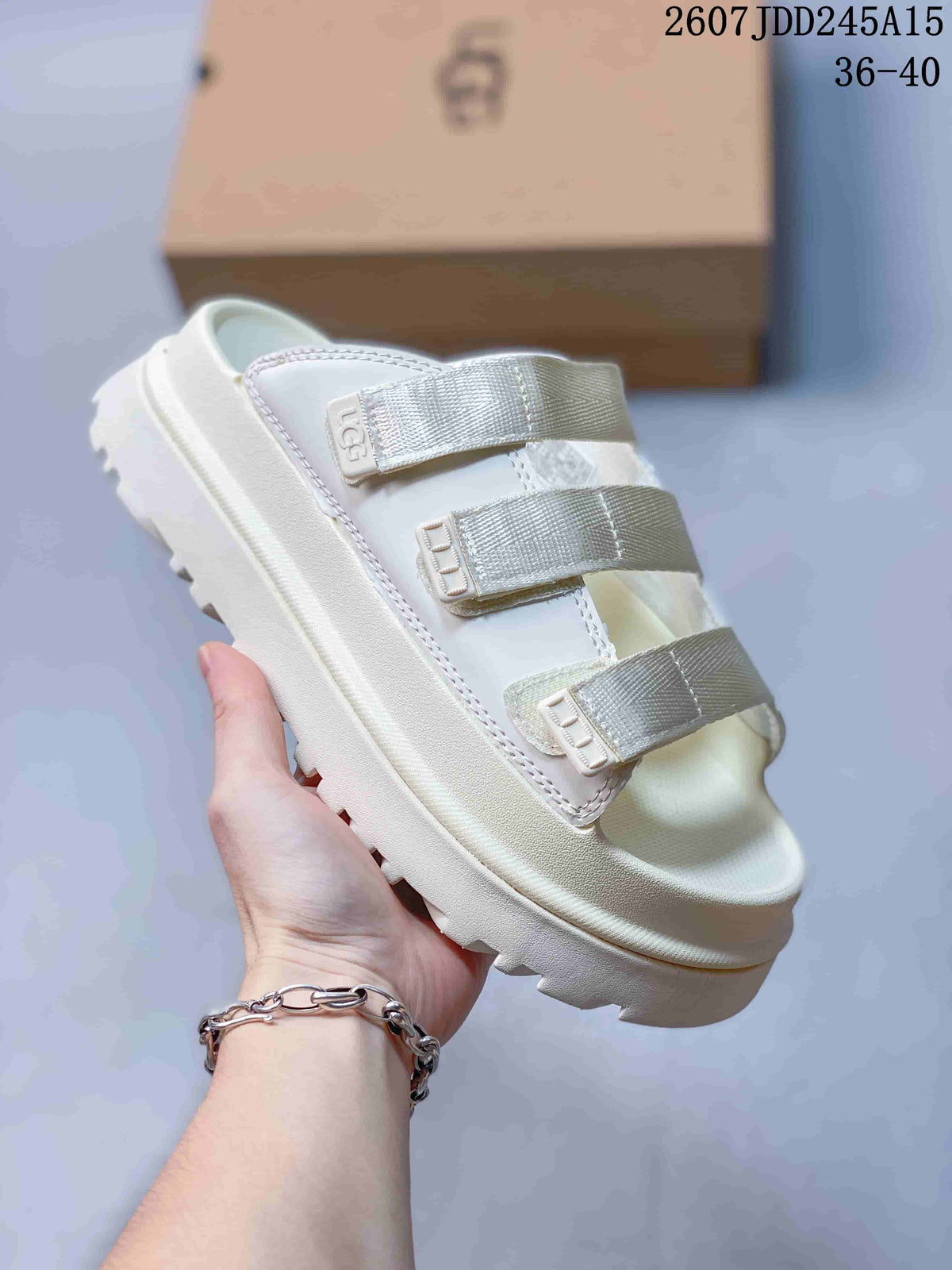 UGG GoldenGlow Slide Sandals in White
