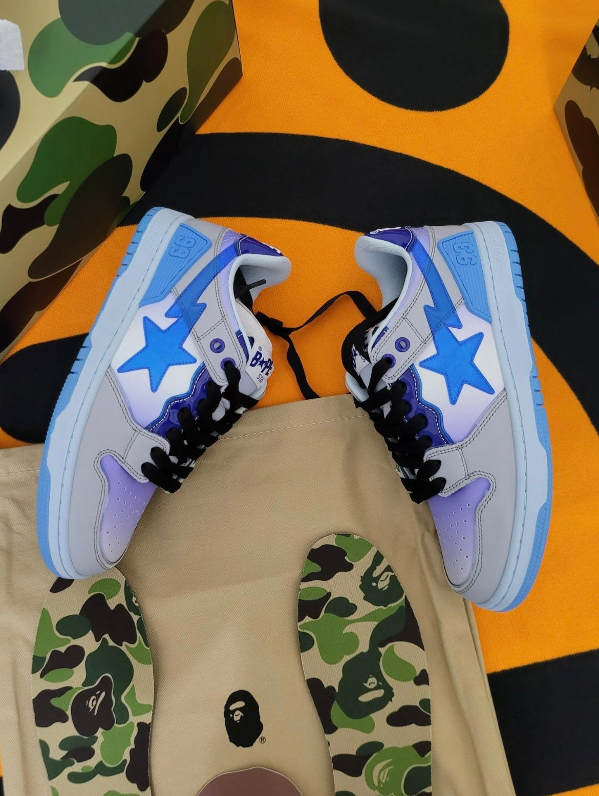 A BATHING APE BAPE SK8 STA Blue Gradient Sneakers W291002