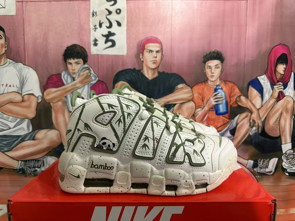Nike Air More Uptempo Panda Bamboo Sneakers