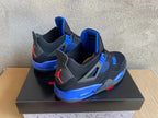 Air Jordan 4 Black and Blue High-Top Sneakers