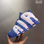 Nike Air More Uptempo Sneakers in Blue and White