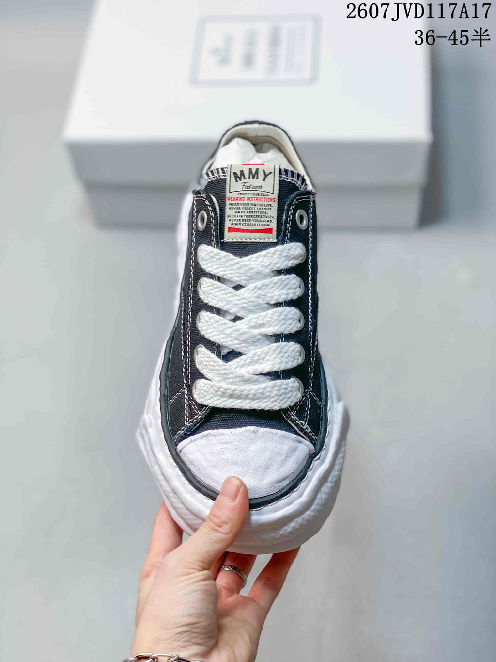 Maison Mihara Yasuhiro Original Sole Low Sneakers Black White