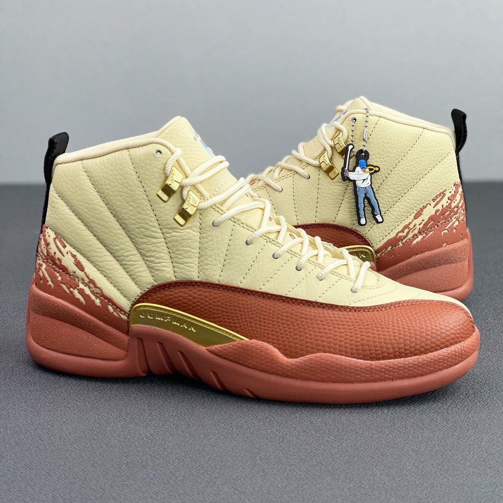 Jordan 12 Retro Eastside Golf Sneakers Cream Brown DV1758-108