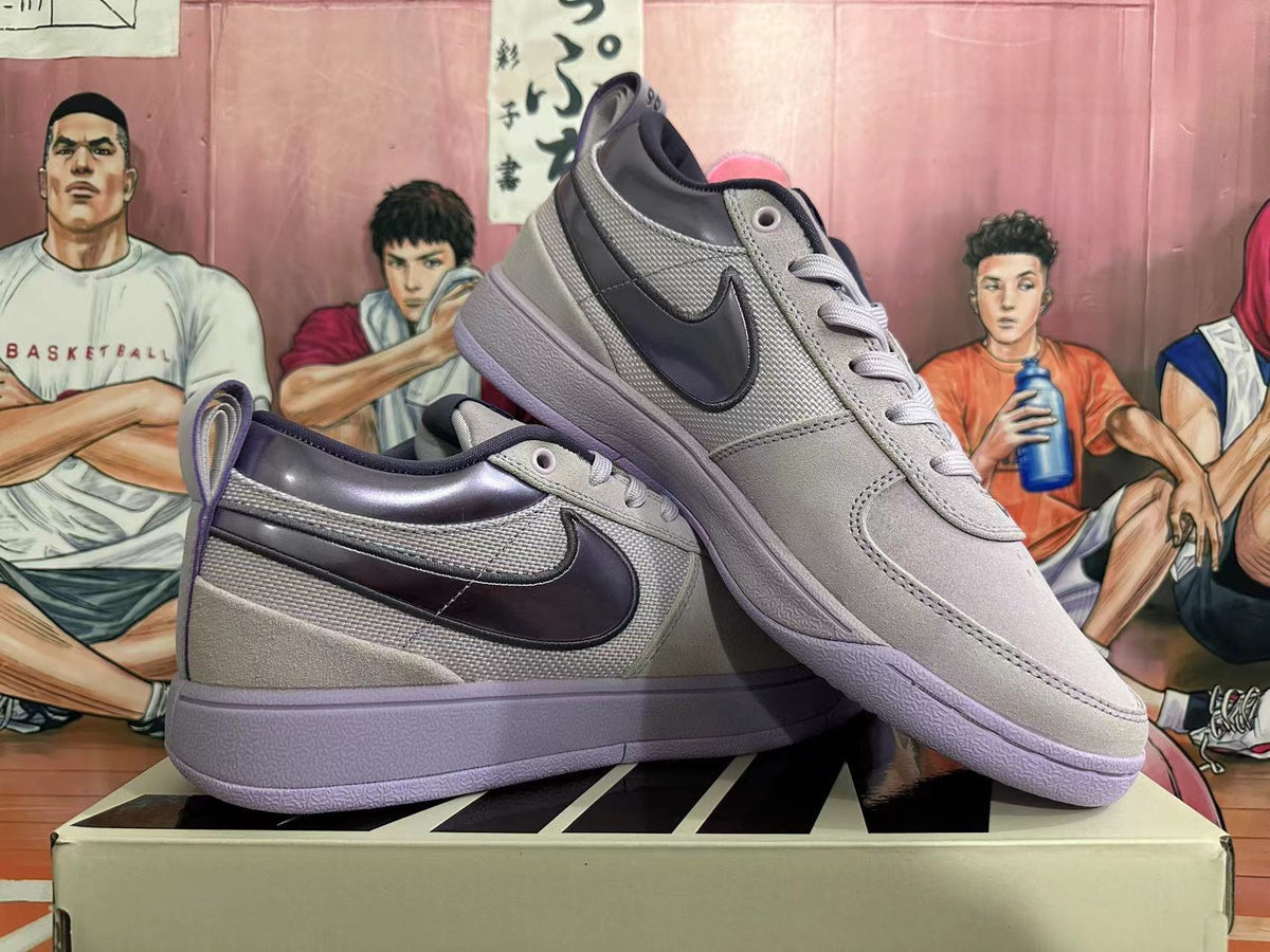 Nike Dunk Low Sneakers in Gray and Purple