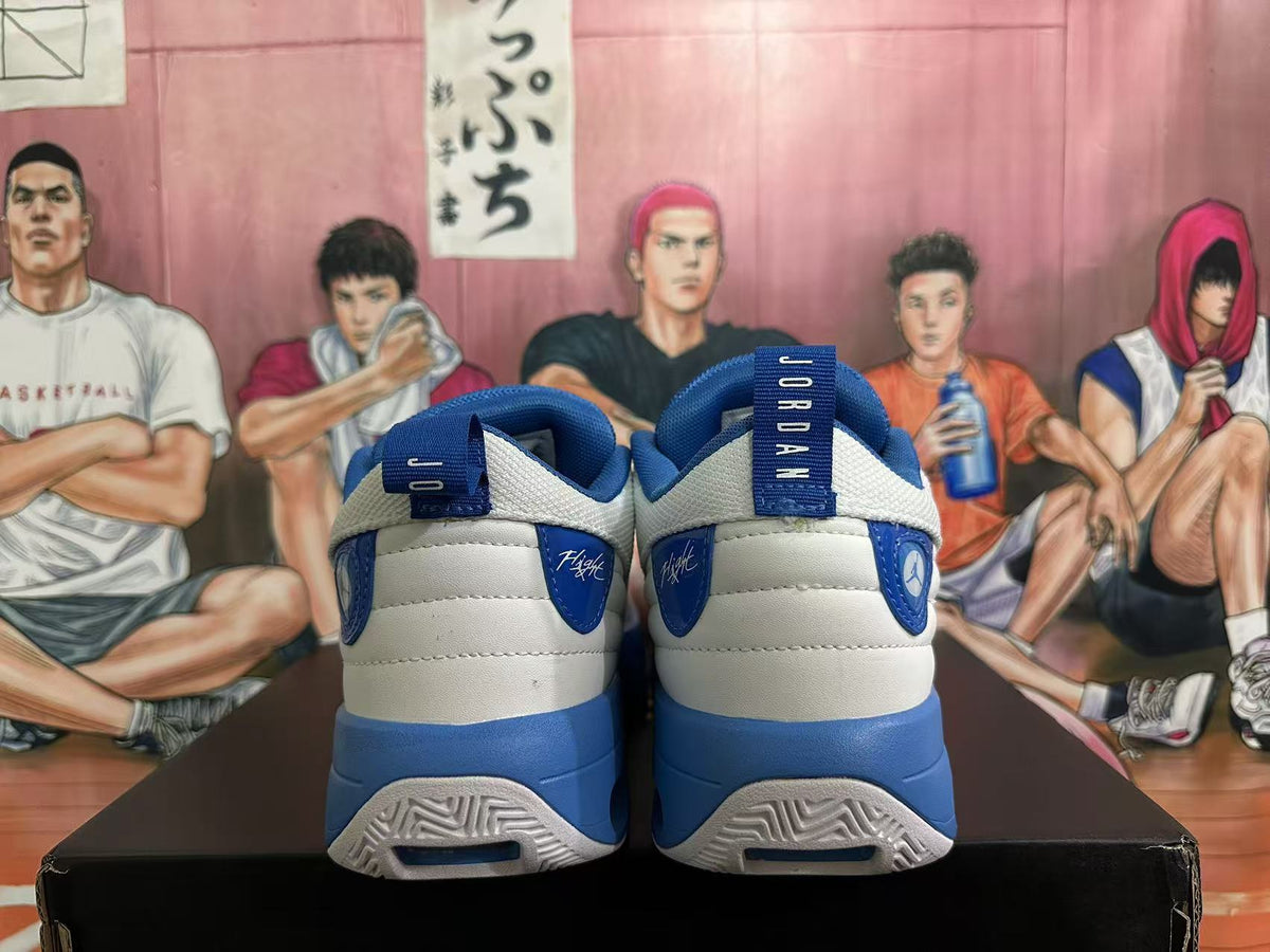 Jordan White and Blue Basketball Sneakers