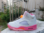 Jordan 5 Retro White Peach Pink Sneakers