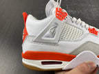 Nike SB x Air Jordan 4 White and Orange Sneakers DR5415-108