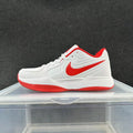 Nike White and Red Low-Top Sneakers