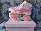 Jordan 11 Retro Pink and White High-Top Sneakers