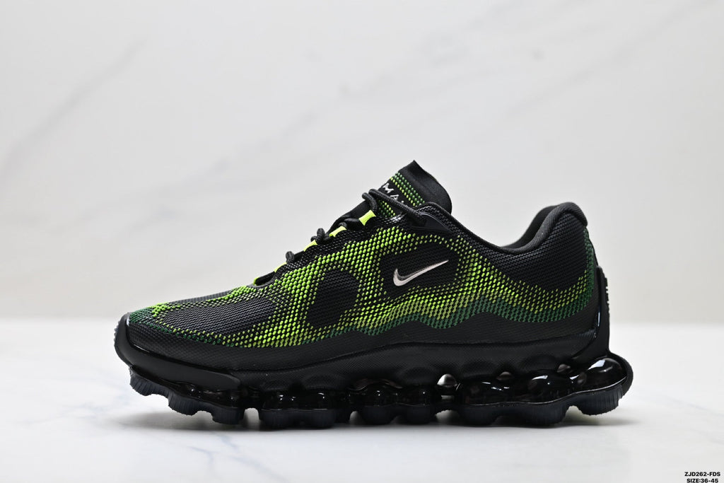 Nike Air Liquid Max Sneakers Black and Volt Green