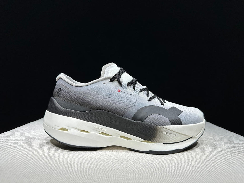 On Cloudboom Max Running Shoes, White and Black