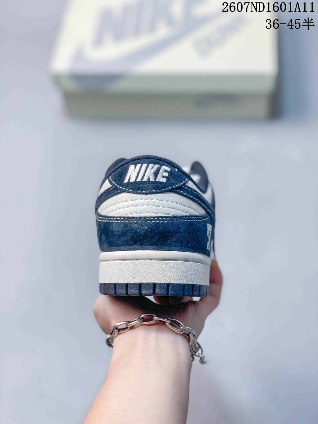Nike SB Dunk Low Off-White Navy White Sneakers 2607ND1601A11