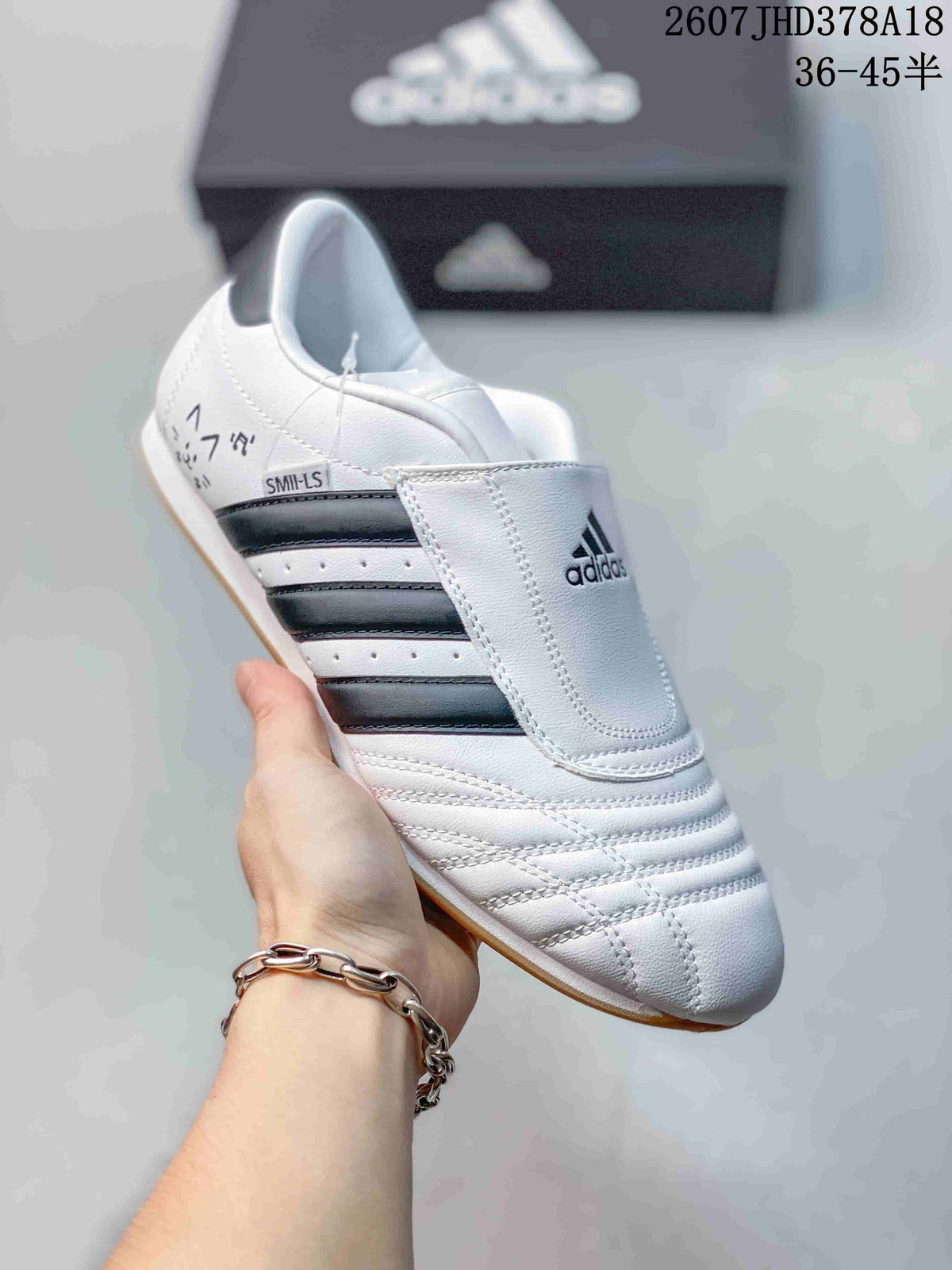 adidas Taekwondo SMIL-LS Low-Top Sneakers White Navy