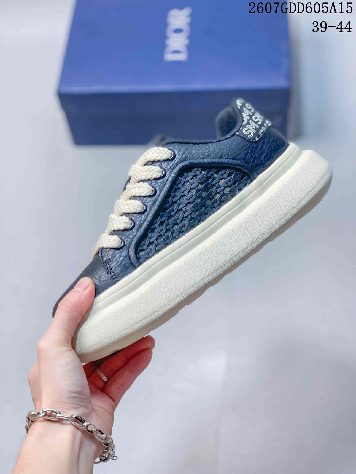 Dior Low-Top Sneakers Navy and White 2607GDD605A15