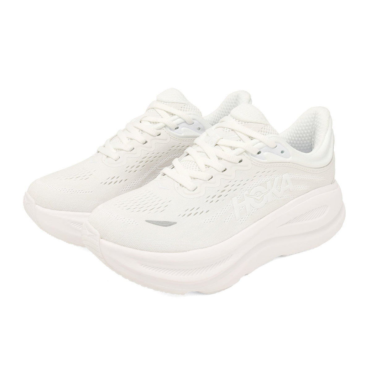 HOKA Bondi 9 White Running Shoes 1162011-WWH