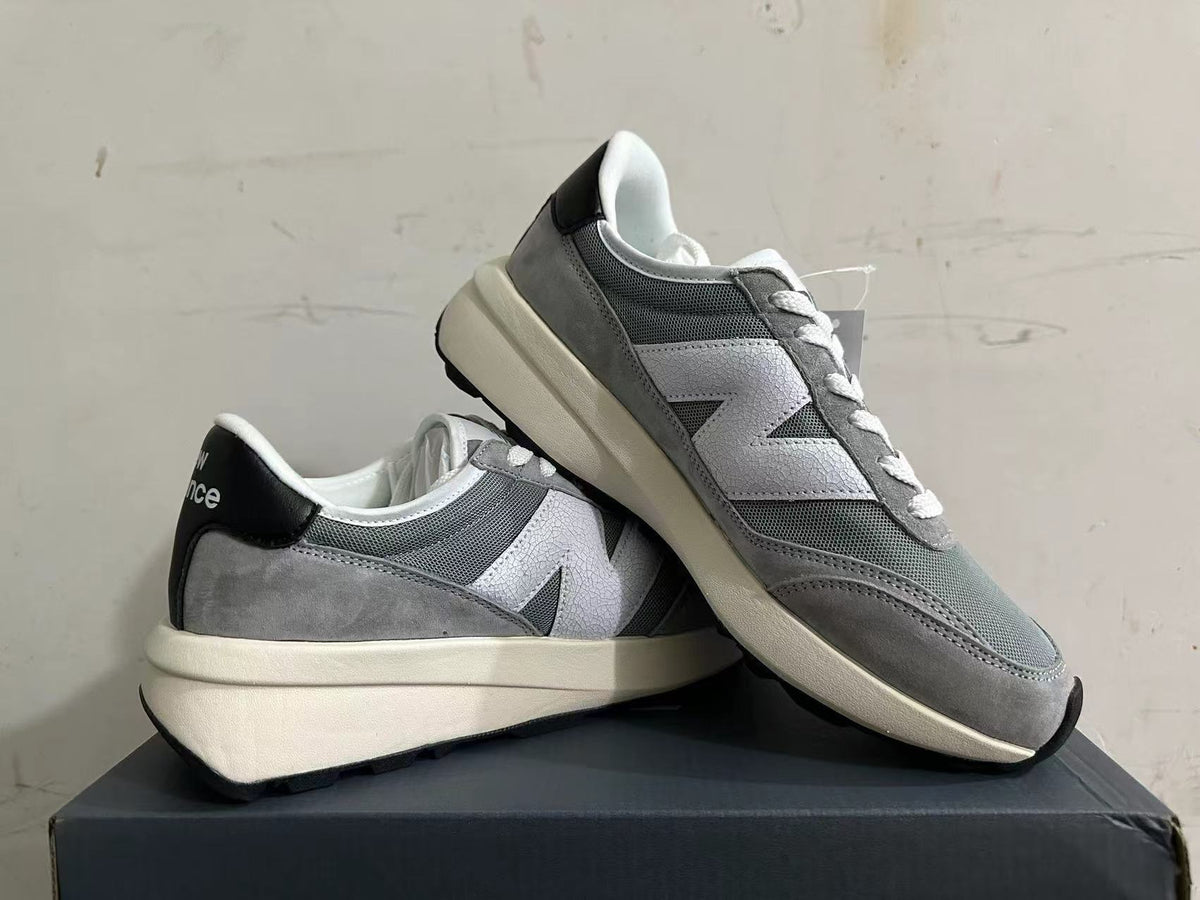 New Balance U370 Sneakers, Gray and White
