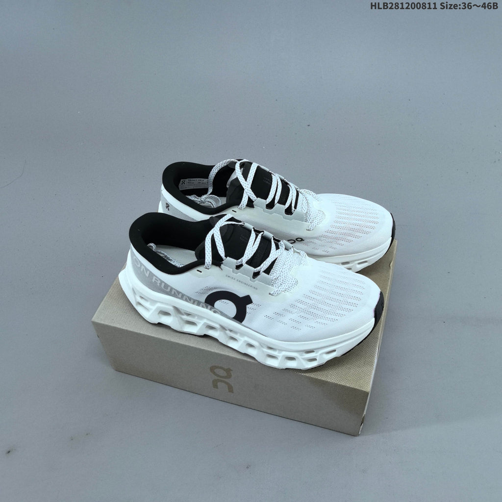 On Cloudmonster 3 Running Shoes White Black