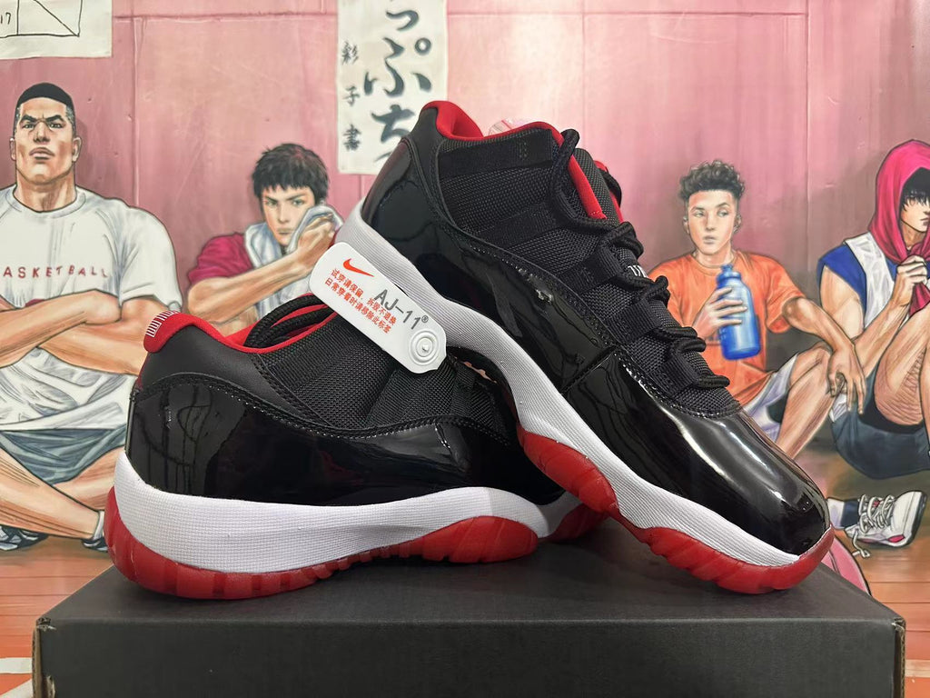 Jordan Air Jordan 11 Black and Red Sneakers