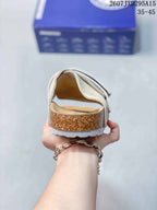 Birkenstock Boston Suede Sandals in Beige