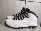 Air Jordan 10 High-Top Sneakers in White and Black