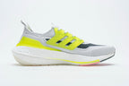 adidas UltraBoost 21 Running Shoes, White and Volt FY1214
