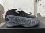 Black High-Top Basketball Sneakers with Textured Side Panels