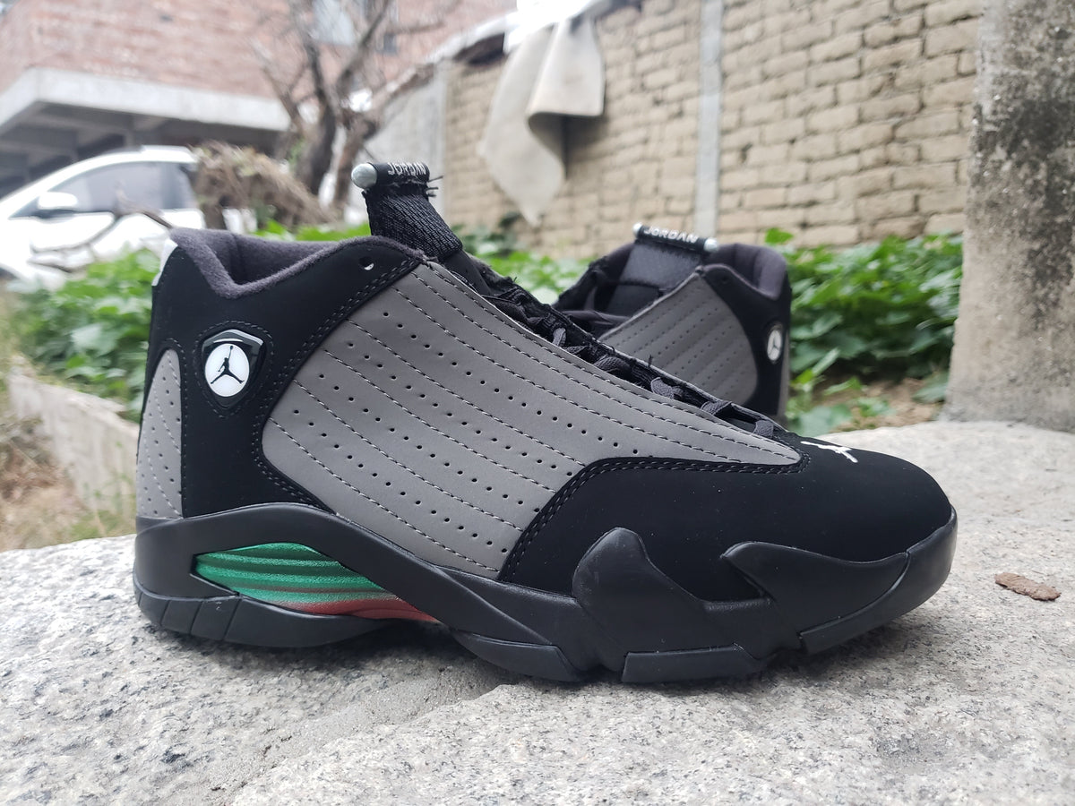 Jordan 14 Black Grey Multicolor Sneakers