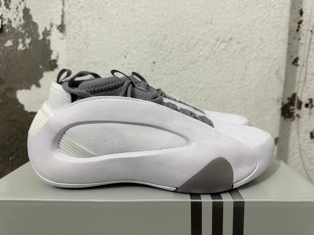 Adidas White and Grey Basketball Sneakers
