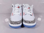 Air Jordan 3 Retro White Red Sneakers with Elephant Print