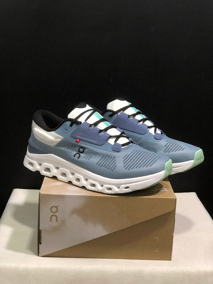 On Cloudstratus 3 Running Shoes, Blue Gray