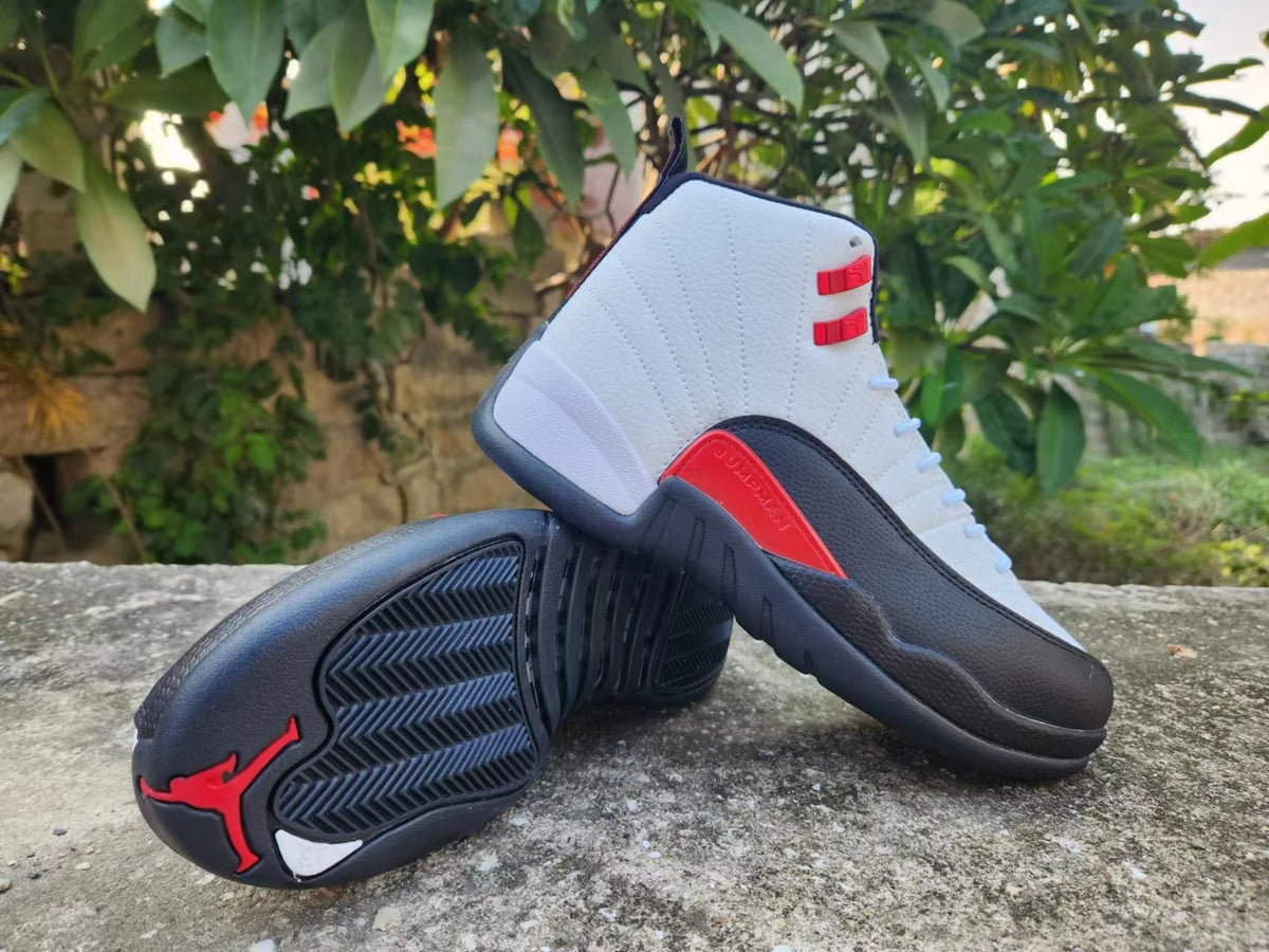 Jordan Air Jordan 12 White Black Red High-Top Sneakers