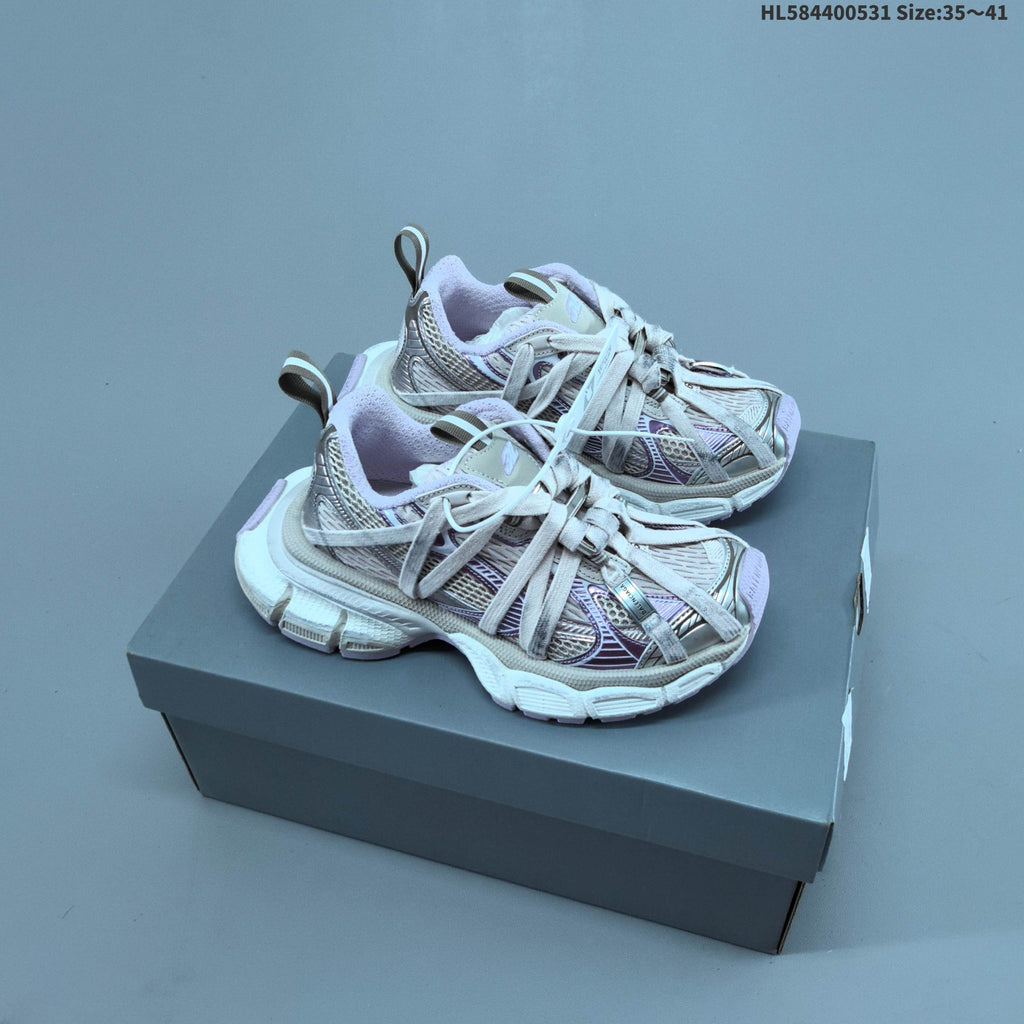 Balenciaga 3XL Low-Top Sneakers in Silver and Grey