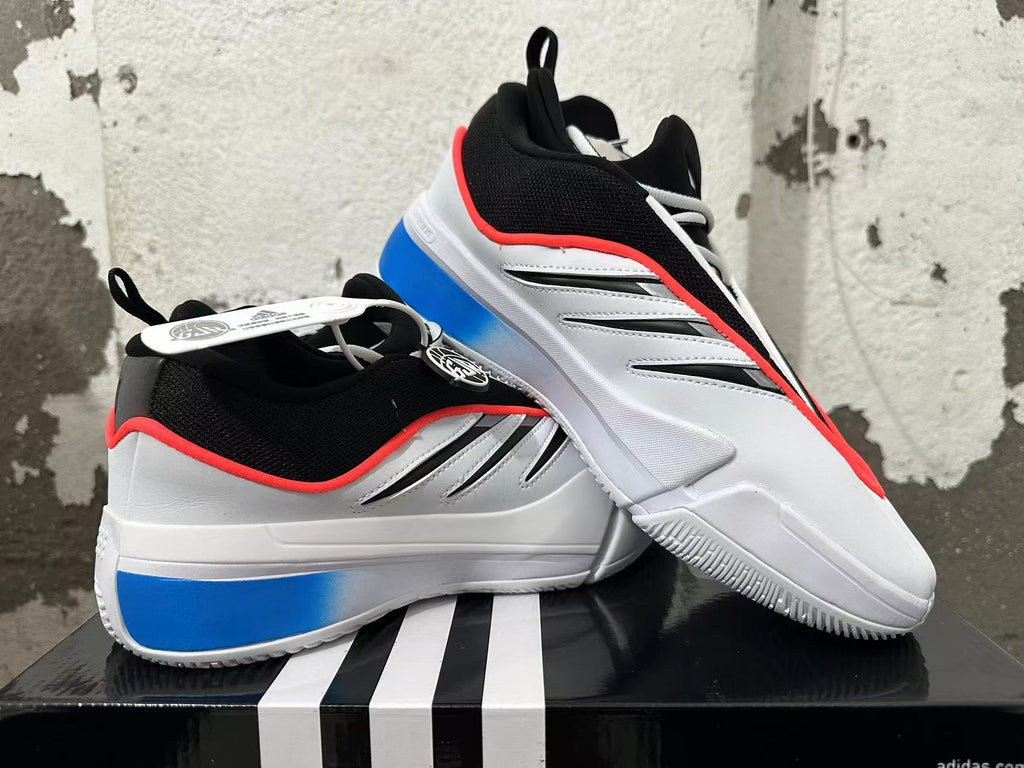 Adidas Basketball Shoes in White, Blue and Black