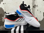 Adidas Basketball Shoes in White, Blue and Black
