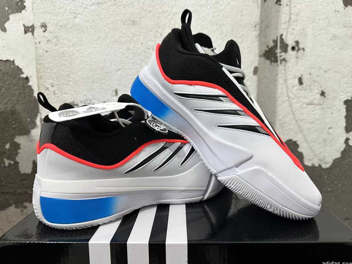 Adidas Basketball Shoes in White, Blue and Black