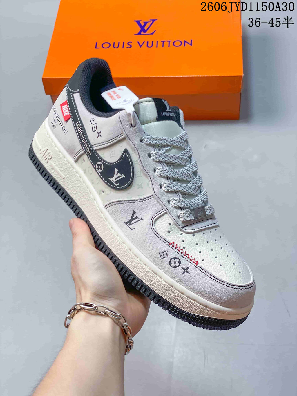 Nike Air Force 1 '07 Low Black and White Graffiti Sneakers