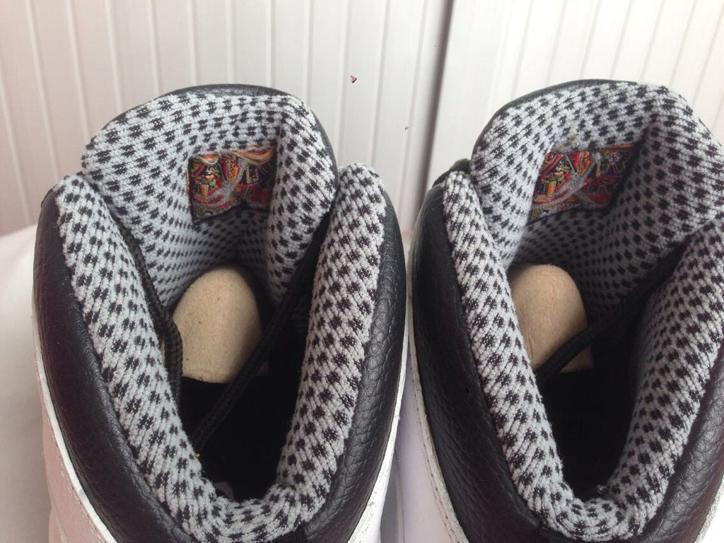 Air Jordan 10 High-Top Sneakers in White and Black