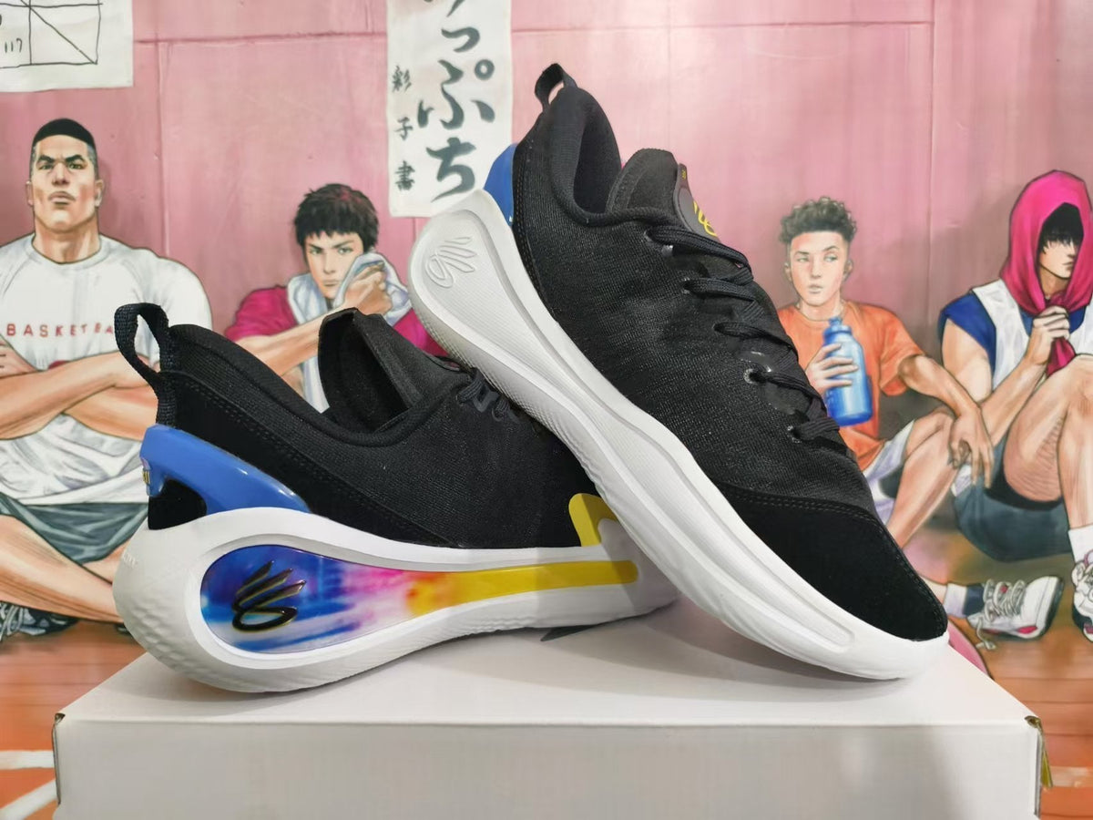 Nike Basketball Shoes in Black, Blue and Orange Gradient