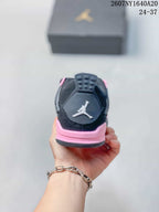 Jordan Panda Low-Top Kids Basketball Sneakers Black Pink