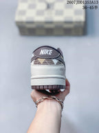 Nike SB Dunk Low Brown Plaid Sneakers 2607JDD1353A13