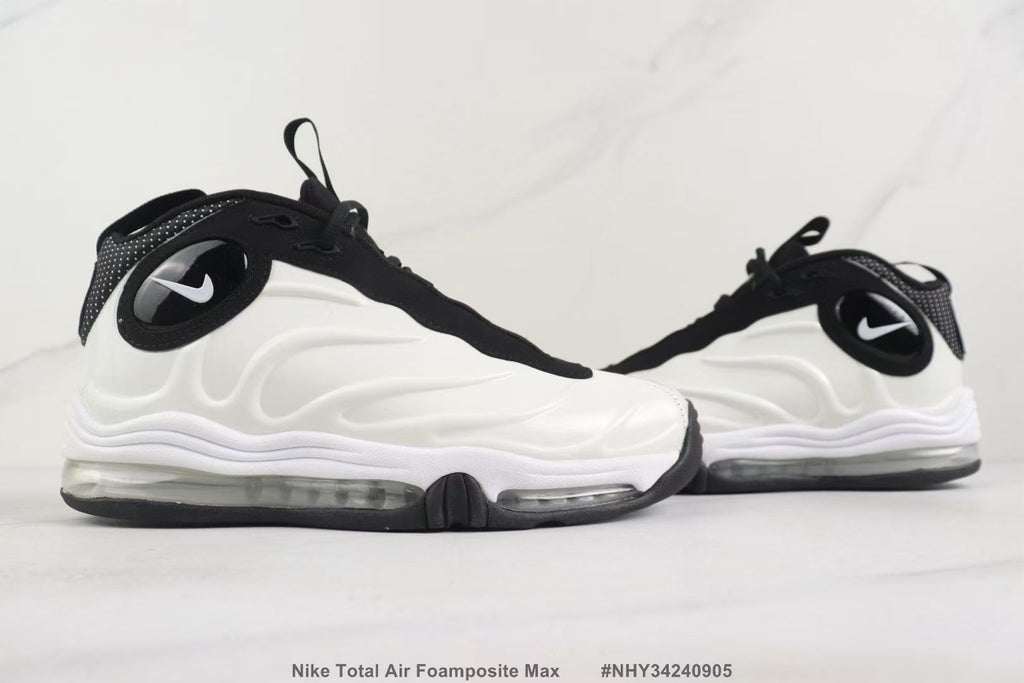 Nike Total Air Foamposite Max White and Black Sneakers