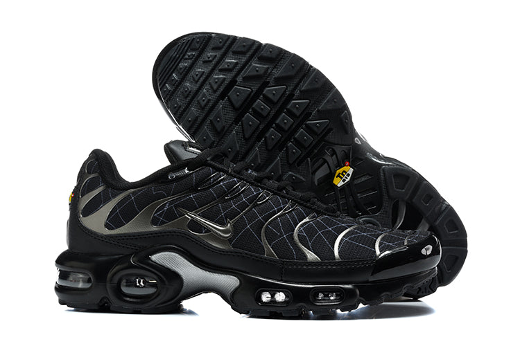 Nike Air Max Plus Black and Silver Sneakers