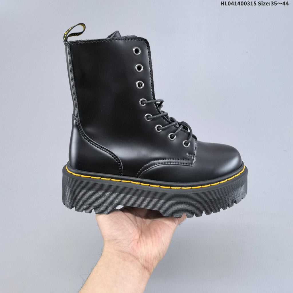 Dr. Martens Black Platform Lace-Up Ankle Boots