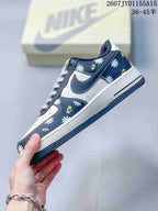 Nike Air Force 1 Low Sneakers Navy Floral White 2607JYD1155A15