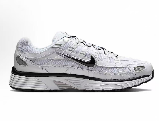 Nike Silver White Black Swoosh Sneakers