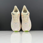 HOKA Clifton 9 Running Shoes in Cream and Green